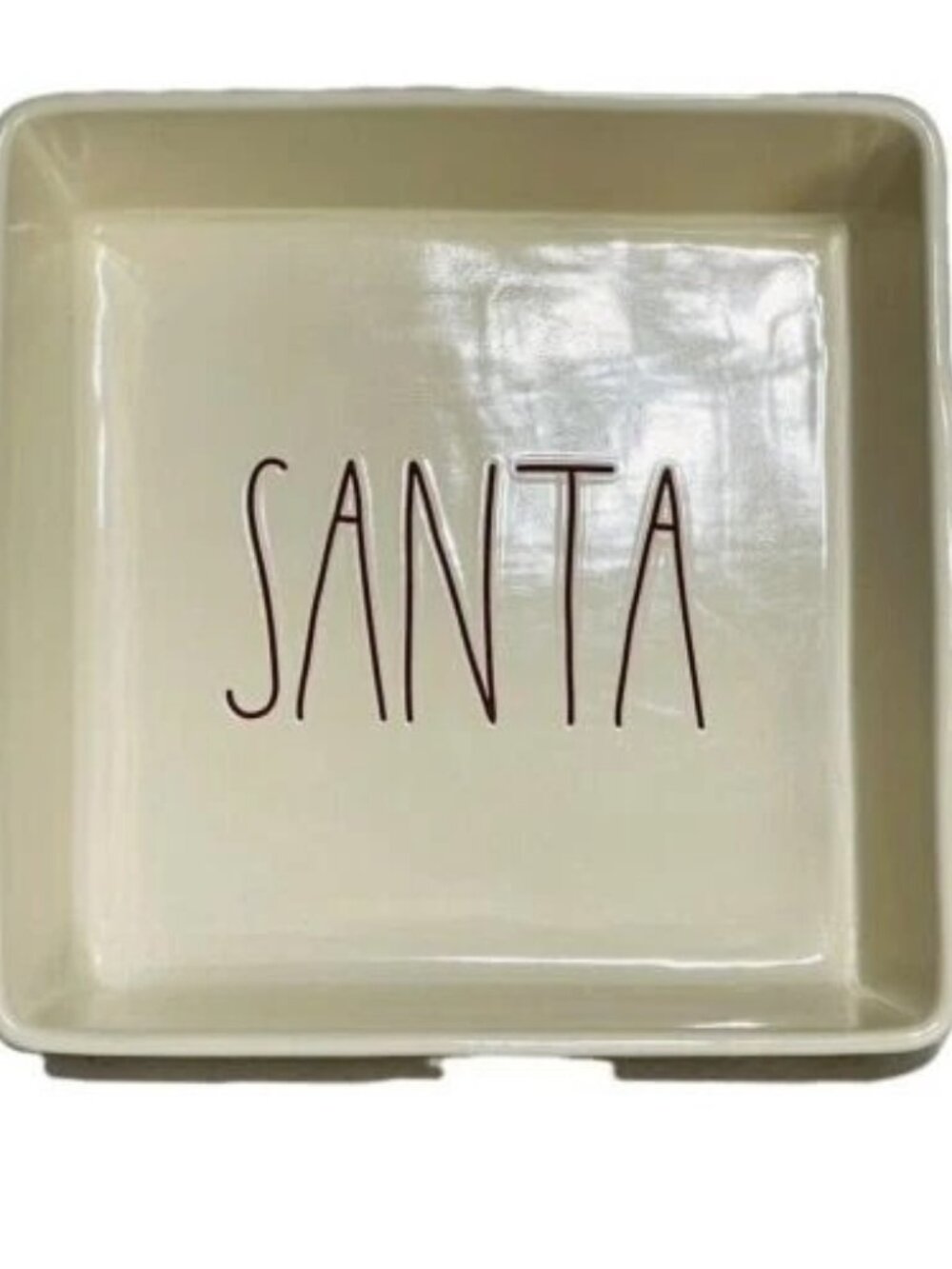 RAE DUNN ARTISAN COLLECTION "SANTA" Square Baking Casserole DISH